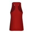thumbnail image 4 of Sakmal Tank Tops for Men Red Red Crew Neck Workout Muscle Breathable Solid Camisole Mens Sleeveless Shirts, 4 of 7