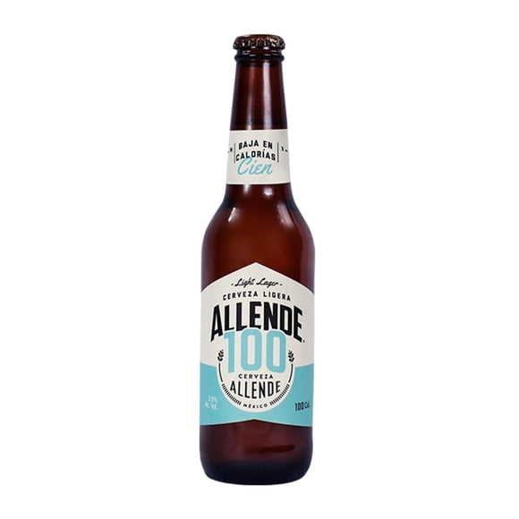 Cerveza clara Allende 100 light lager 355 ml