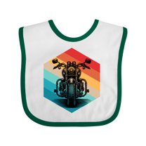 Inktastic Motorcycle Retro Sunset Biker Boys or Girls Baby Bib
