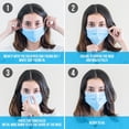thumbnail image 6 of SereneLife 100 Pcs. Disposable Face Masks - 3 Layer Protection Breathable Face Masks, for Dust Covering, Protective Dust Filter, PPE Safety Mouth Cover, and Nose Shield, for Adults SL3PLY100, 6 of 7