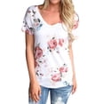 thumbnail image 1 of T-shirt à Manches Courtes et Col Rond pour Femmes, 1 of 10