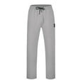 thumbnail image 5 of kamemir Men's Casual Pants Mens Casual Pants Elastic Waist Linen Lightweight Straight-Legs Loose Fit (Grey,4XL), 5 of 5