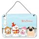 thumbnail image 1 of Caroline's Treasures Christmas Carolers Merry Pug Fawn Impresiones para colgar en la pared o en la puerta BB2339DS812, 8 x 12 Caroline's Treasures BB2339DS812, 1 of 1