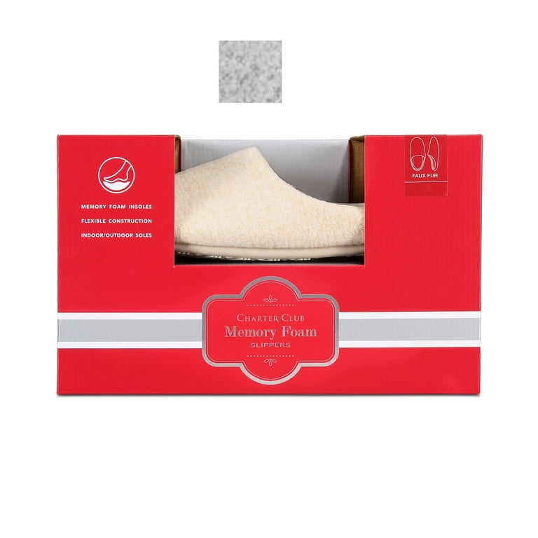 Charter club memory foam slippers sale