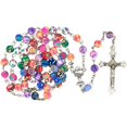 thumbnail image 2 of Needzo Perle de Prière Fleurie Colorée Premier Rosaire de Communion, 19 Pouces, 2 of 4