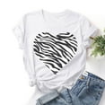 thumbnail image 2 of ICHUANYI New Trending Womens Valentine's Day Print Short Sleeve T-shirt Novelty Graphic Tops, 2 of 3
