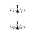thumbnail image 3 of ZheElen Trendy Chic Miniature Chandelier Ceiling Lamp Model Layout Decor Accessories Bronze White Light 8.2x4.5cm 2Set, 3 of 6