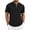 Black, variant on Ymyiu Mens Polo Knit Polo Shirts for Men Short Sleeve V Neck Polo Lightweight Summer Casual Textured Polo Shirts Size S(Navy, S)
