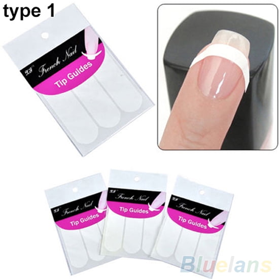5 Pack / Set French Manicure Nail Art Tips Form Guide Sticker DIY Stencil  USA