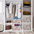thumbnail image 6 of Foldable Fabric Storage Bin Home Cubes Clothing Organizer Bins Large Collapsible Box Basket for Home Organizer Coral Floral Print, 6 of 7