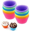Cupcake Baking Cups 24 Pack, 2.75 inch Silicone , Liners for Halloween Christmas,6 Rainbow Colors