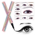 thumbnail image 2 of 2 piezas de máscara de pestañas de fibra de seda negra 4d, cepillo de máscara suave y duradero + delineador de ojos estrellado JM, 2 of 5