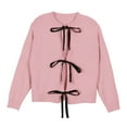 thumbnail image 7 of BSDJILFG Cute Cardigans for Women Bow Tie Front Sweater Long Sleeve Open Front Knitting CottFall Jackets, 7 of 7