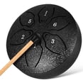 thumbnail image 1 of 1 Set Round Rain Drum in Black Color 3 Inches for Indoor and Outdoor Use, 1 of 9