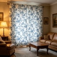 thumbnail image 6 of Floral Toile Shower Curtain, Vintage Cottagecore Shower Curtain with 12 Rustproof Metal Hooks for Bathroom, 70.9x35.4In, 6 of 6