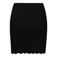 thumbnail image 4 of Ticikt Fashion Midi Skirt Half Slips for Women Underskirt Short Lace Trim Above Knee Half Slip,Color:Black, 4 of 6