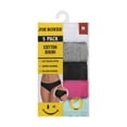 thumbnail image 2 of Joe Boxer Women's Ribbed Cotton Spandex Bikini Panty Underwear with Logo Waistband, 5-pack, Sizes S-XXXL, 2 of 9