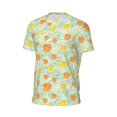 thumbnail image 5 of Rocae Tree Palms Lemon for Men's Mesh Quick-Dry Short Sleeve Workout T-Shirt,Mens Crew Neck Tee Lightweight Soft Classic T Shirts 5X-Large, 5 of 9