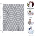 thumbnail image 4 of Gray Geometric Quatrefoil Pattern Blanket,Comfortable Soft Flannel Throw Blanket,All Season,Warm Lightweight Blankets for Sofa Bed Couch Living Room Chair,30"x40", 4 of 4