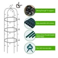 thumbnail image 2 of Heyfurni 6.3 Ft Obelisk Garden Trellis with 20pcs Clips, Plant Clips Green Metal Plant Support for Climbing Vines & Flowers, 2 of 9