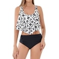 thumbnail image 1 of FhsagQ Women's Swimsuit Sets Sleep Slips 2025 Women's New Print Ruffled High Waisted Bikini Swimsuit Two Piece Swimsuit Women's Swimsuit Sets Sleep White L, 1 of 6
