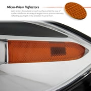 AKKON - Fits 2013-2016 Dodge Dart [Halogen Type] Projector Chrome Headlight Headlamp Driver Left Side w/ Chrome Bezel Model