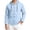Light Blue#30615BB, variant on Linen Hooded Mens Shirts Button Down Long Sleeve Mens Hoodies Drawstring Lightweight Beach Mens Sweatshirt Wine L