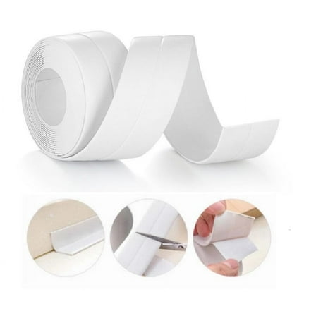 1-Set Waterproof PVC Caulk Strip Tape – Self-Adhesive Durable Sealant for Kitchen, Bathroom & Toilet, 10.5 Ft x 0.87 Inches TIKA