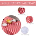 thumbnail image 3 of UMINEUX Rectangle Checkered Tablecloth Washable Wipeable 100% Waterproof Oil Proof Plaid Table Cloth for Indoor and Outdoor Use, 54 x 54 Inch (Red and White), 3 of 7