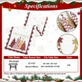 thumbnail image 2 of Waterclor Buffalo Plaid Christmas Trees Table Runner, Vinyl Non-Slip Winter Kitchen Dining Table Decoration for Indoor Outdoor Holiday Home Party Decor 12"x70" Red and White, 2 of 6