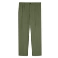 thumbnail image 6 of Men's Cotton Linen Elastic Waist Solid Color Casual Pants, Breathable Comfortable Trousers for Daily Relaxation and Wear,Green,2XL, 6 of 6