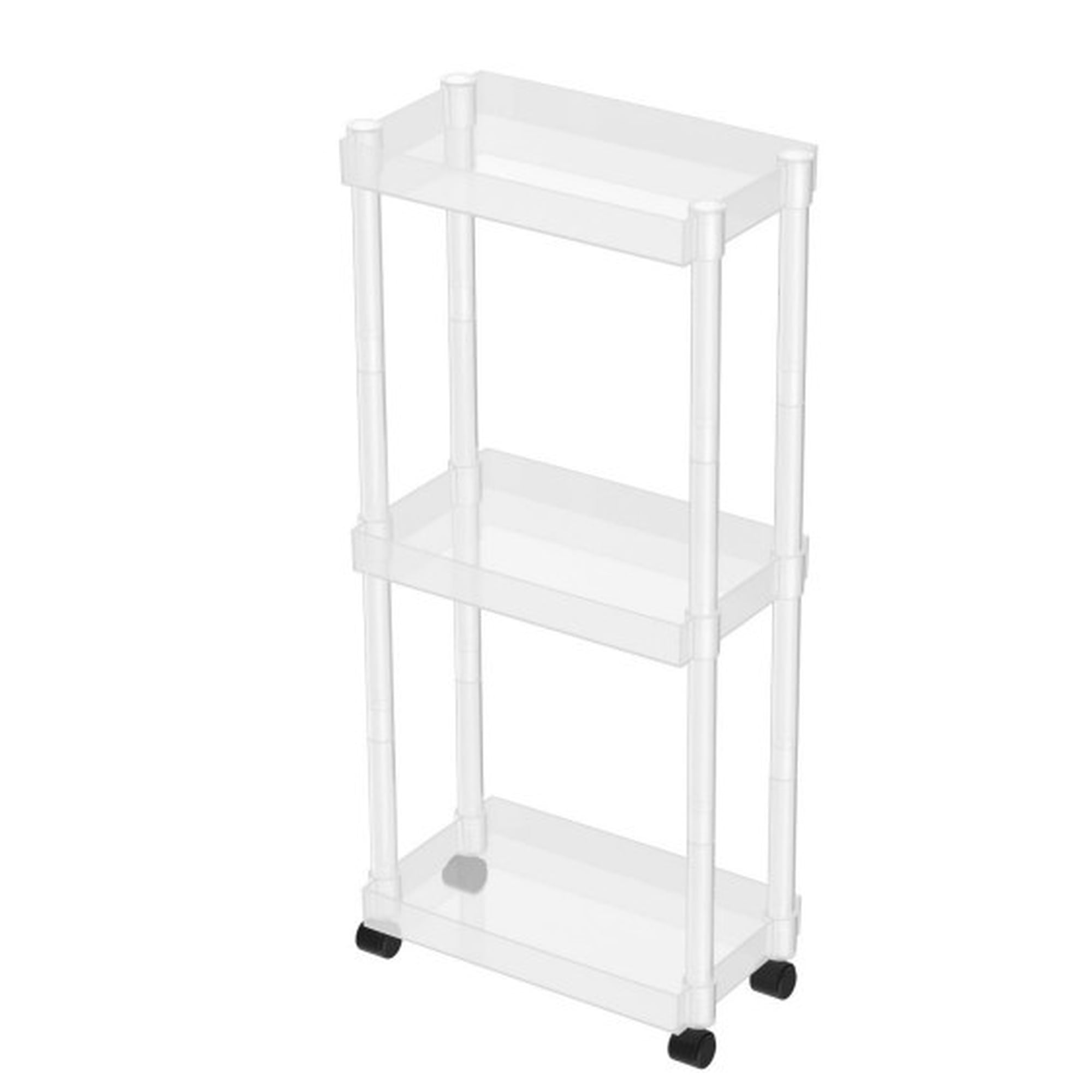 Mainstays 3-Tier Plastic Utility Cart with Wheels