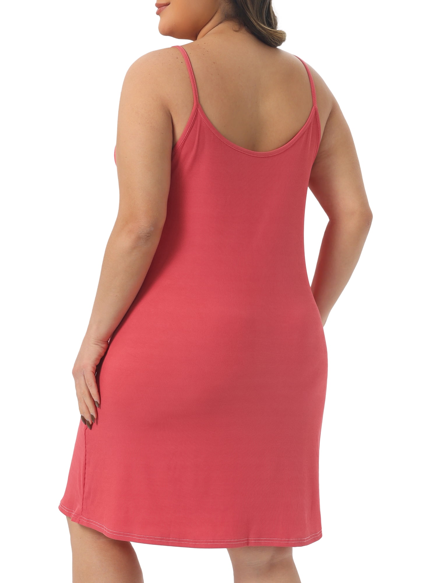 DARING DIVA Women's Plus Nightgown Spaghetti Strap Cami Lace Chemise Sleepwear 4X Pink