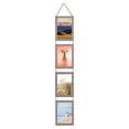 thumbnail image 2 of sunsanly 6/7-Inch Wall Hanging Photo Frame Rustic Solid Wood Vertical Collage Display Frame with Clear Glass DIY 4 Opening Picture Frame Wall Art Decoration, 2 of 8