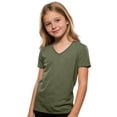 thumbnail image 2 of WOYY Boys V Neck Short Sleeve T-Shirt Casual Solid Basic T Shirt Kids Tee, Sizes 2-16, 2 of 5