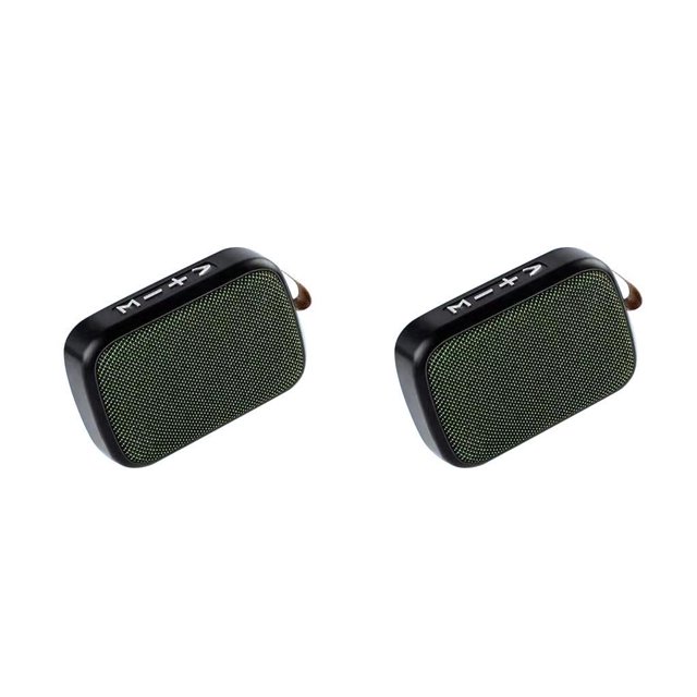 ZLight Speaker outdoor wireless speaker hands-free call rechargeable compatible 4.2 speaker plastic speaker green 2Set