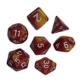 thumbnail image 3 of 7x Polyhedral Dices Smooth D4-D20 dices set for Math Teaching Bar Table Board Games Red Yellow, 3 of 7