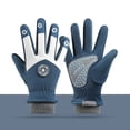 thumbnail image 2 of NAISIBABY Girls Winter Gloves, Thick Fleece-Lined Waterproof Gloves for Snow Cycling Non- Grip Outdoor Play Blue Size 4T, 2 of 6