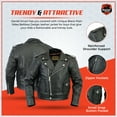 thumbnail image 3 of Daniel Smart Boys Leather Jacket Kids Motorcycle Jacket with Unique Plain Sides Design and Multiple Pockets, 3 of 7