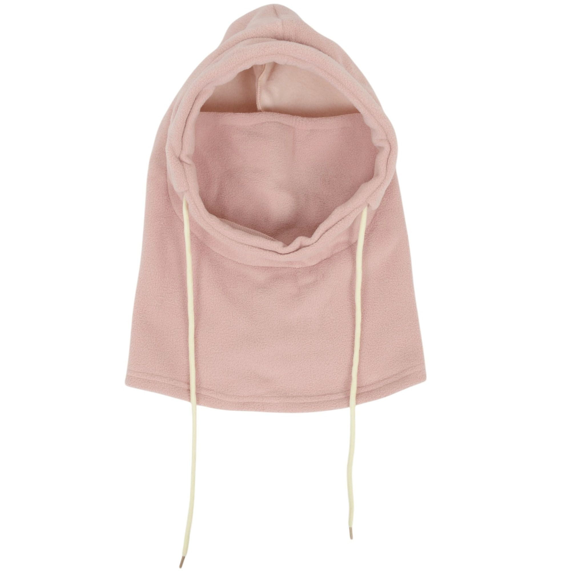 Winter Fleece Face Mask Balaclava Warm Neck Face Cover Hat Cap Hooded Scarf for Men and Women- Pink