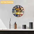 thumbnail image 6 of 12 Inch Patriotic Wall Clock, USA 250th Anniversary Wooden Round Wall Clocks with Silent Non-Ticking Quartz Movement, Battery Operated, Art Decor Hanging Clock for Kitchen, Bedroom, Living Room, 6 of 9