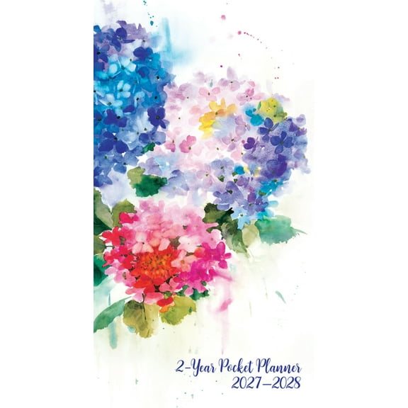 2027-28 Hydrangeas 2-Year Pocket Planner (24-Month Calendar), (Paperback)