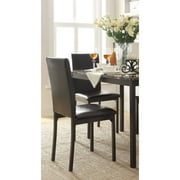 Declan Faux Leather Metal Chair, Set of 2, Dark Brown by Weston Home