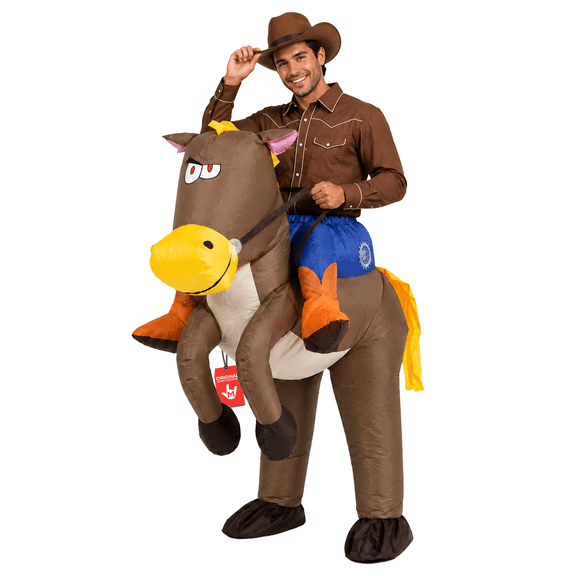 Morph Horse Ro Inflatable Halloween Costume For Unisex Brown One Size