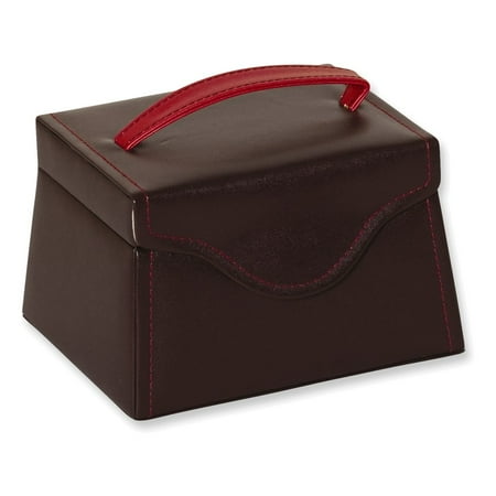 Burgundy with Red Stitching Jewelry Case