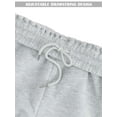 thumbnail image 6 of Deago Women's Fleece Lined Sweatpants Wide Leg Thermal Winter Warm Drawstring Baggy Sweat Pants with Pockets (Light Gray, XL), 6 of 9