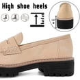 thumbnail image 5 of CHICVOMEY Vintage Penny Loafers for Women Slip On Platform Shoes with Lug Sole Arch Support Comfort Non-Slip Work Shoes for office Business Casual, 5 of 10