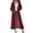 Wine, variant on ShomPort Women's Knit Long Cardigan Front Open Long Sleeve Split Sweater Coat with Pockets