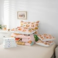 thumbnail image 4 of Erosebridal Cartoon Capybara Bedding Sets Twin Size,Tropical Leaves Comforter Sets with Sheets,Animal Room Decorative,Reversible,Lightweight,7-Piece, 4 of 5