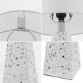 thumbnail image 7 of JONATHAN Y Owen 20.5" Contemporary Resin LED Table Lamp, White Terrazzo (Set of 2), JYL1037B-SET2, 7 of 7